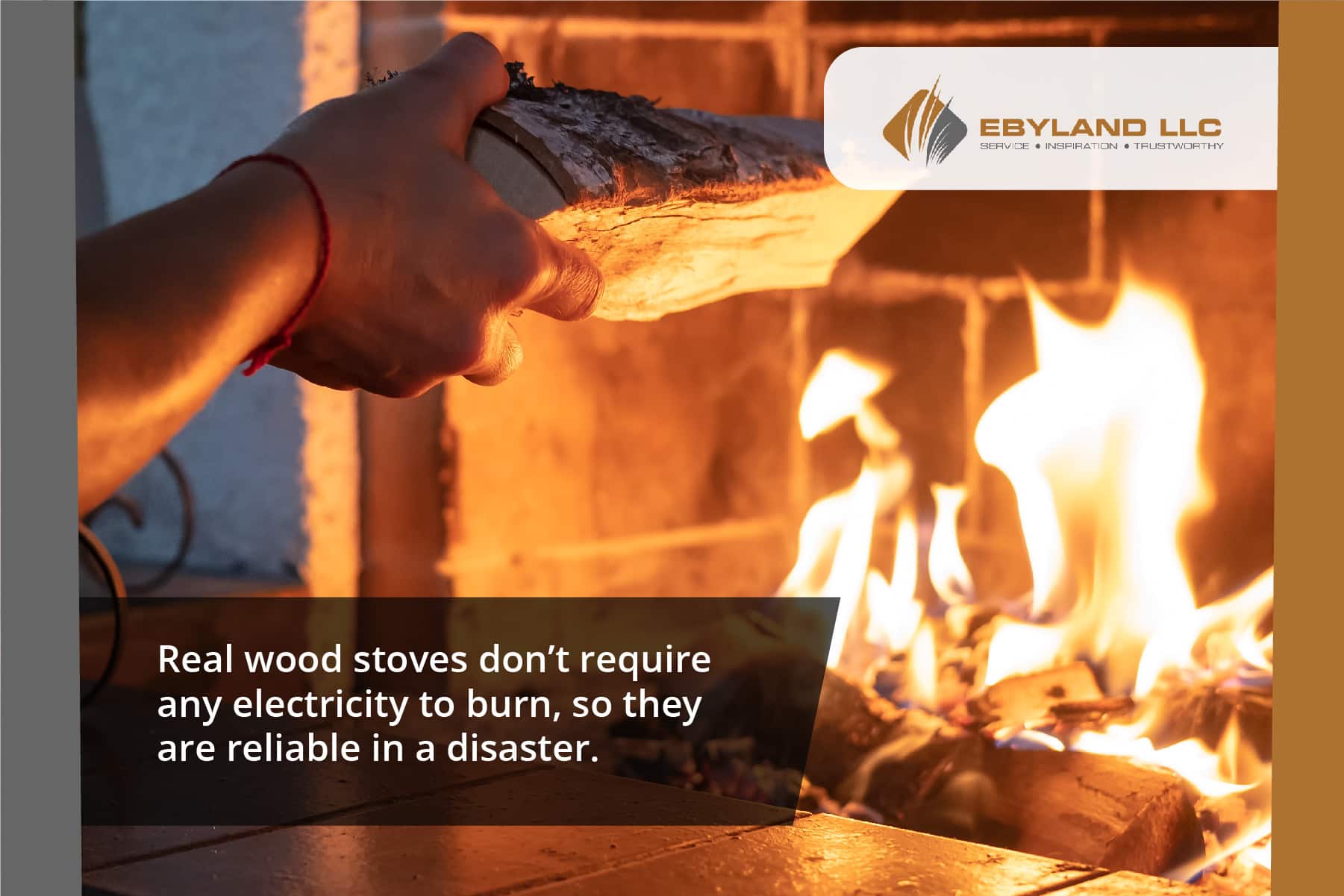 wood stoves don't require electricity to burn