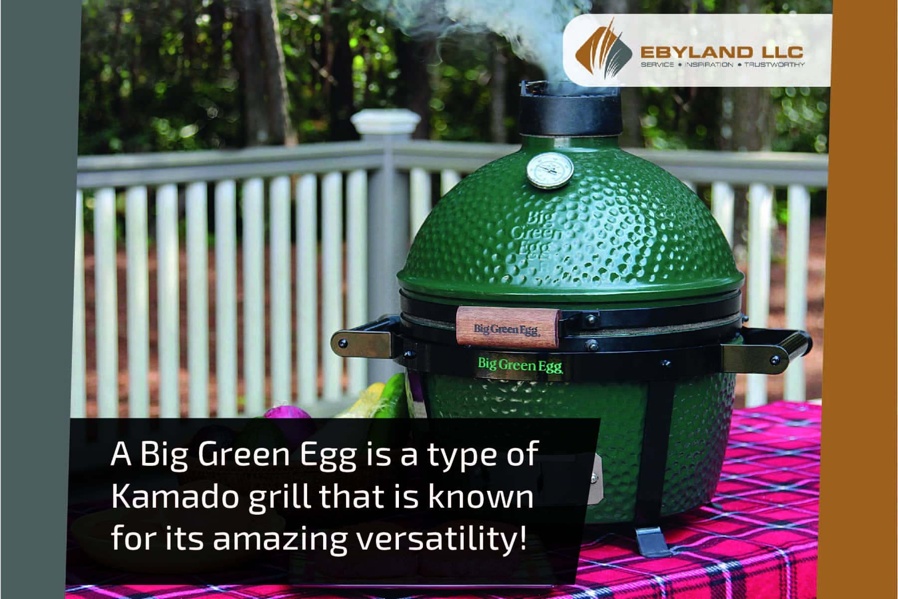 A Big Green Egg is a type of Kamado grill