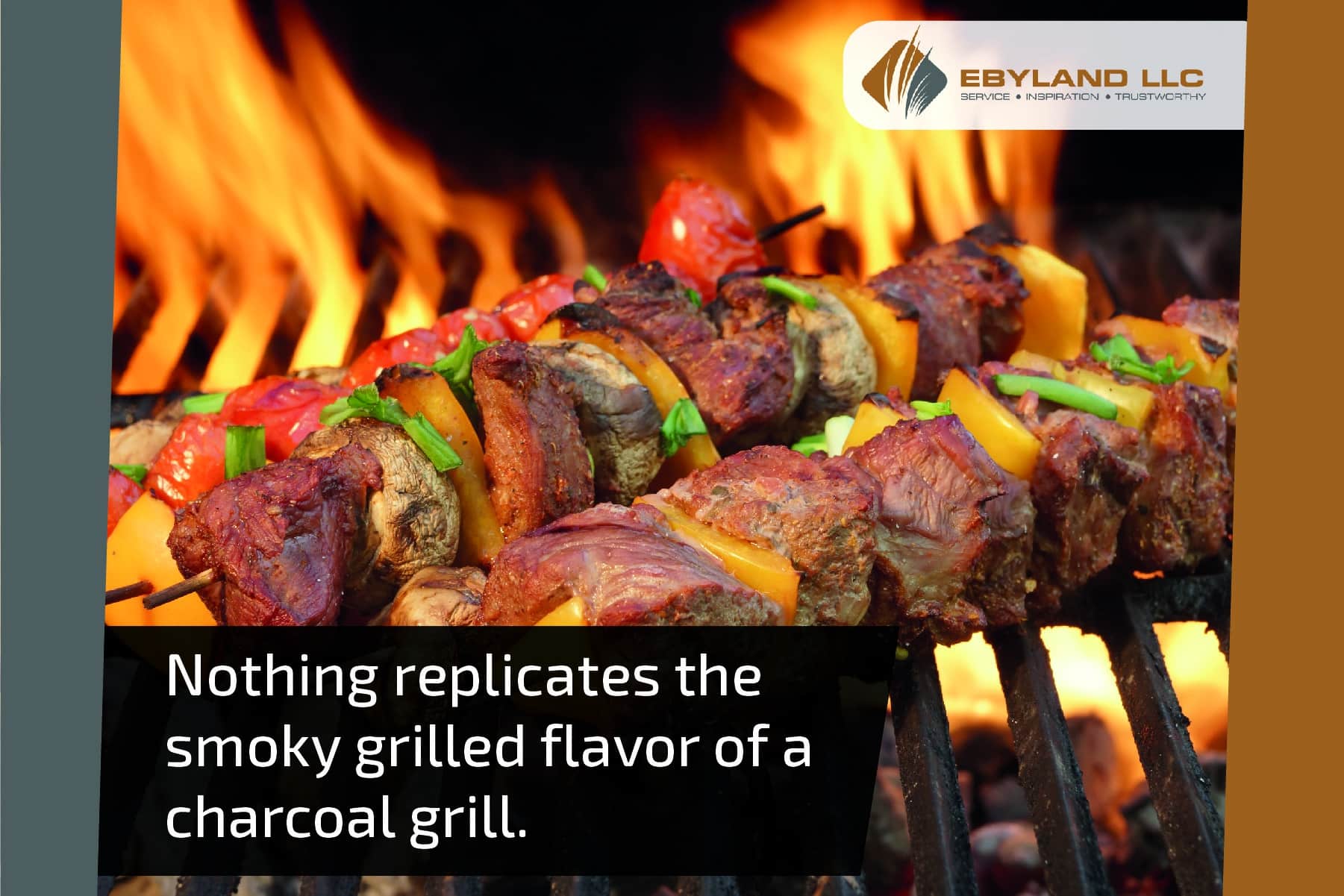 Charcoal grills are the best for a smoky flavor